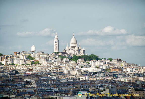 Distant view of Sacré-Cœur Basilica